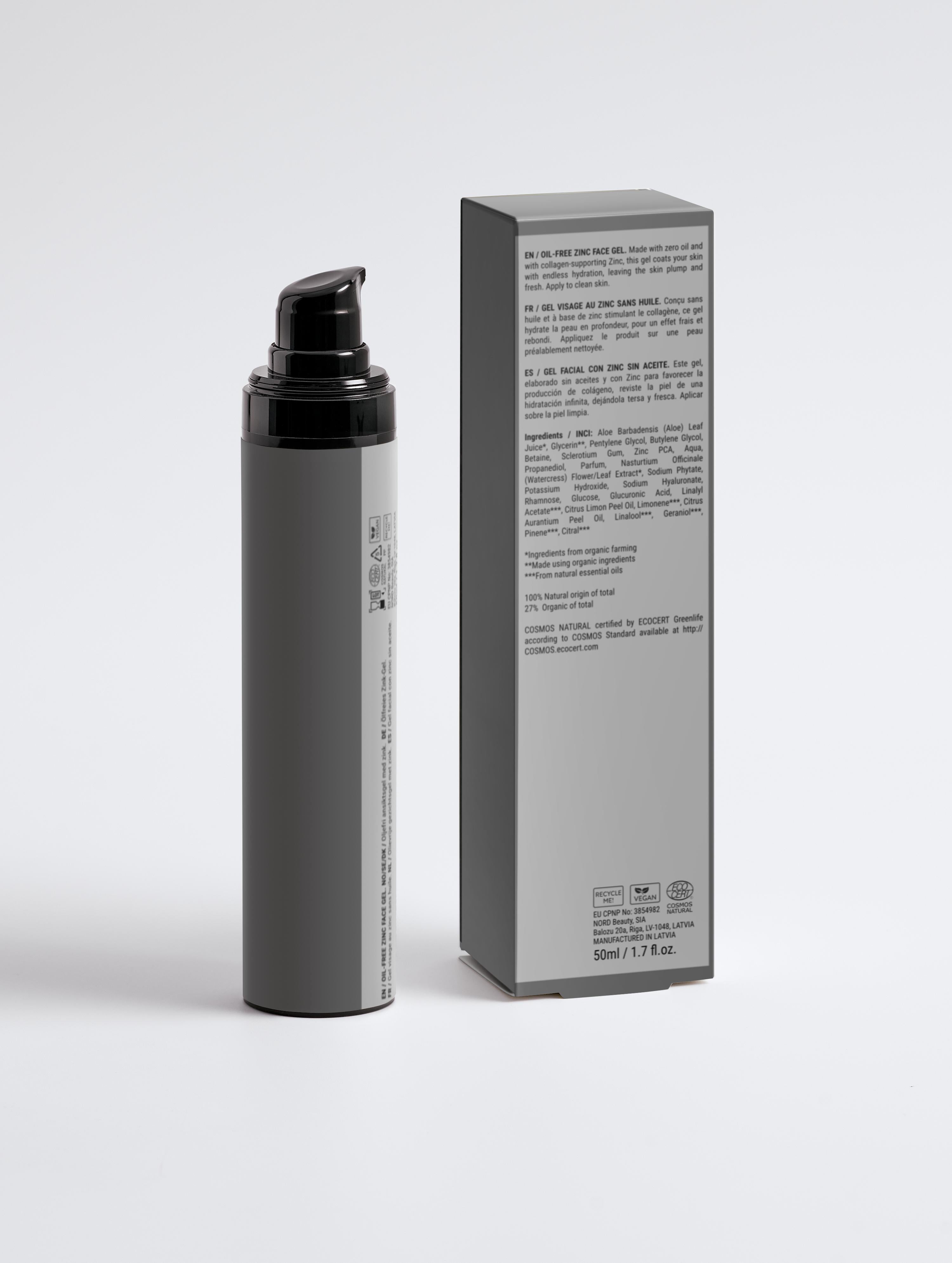 Oil-Free Zinc Face Gel for Men