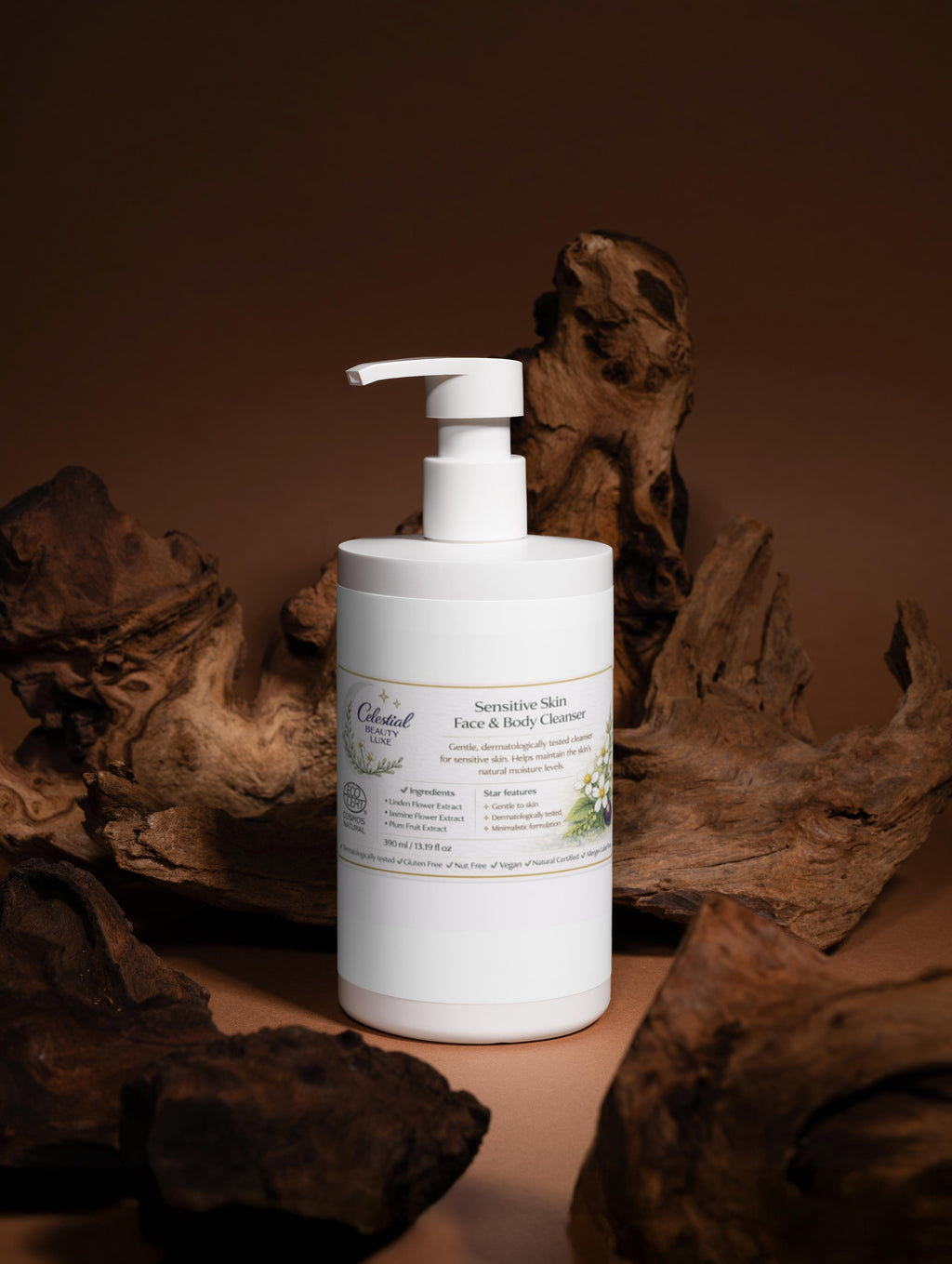 Sensitive Skin Face & Body Cleanser, 390 ml / 13.19 fl oz